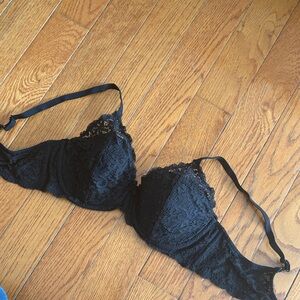 Victoria's Secret Black Lace Demi Underwire Bra